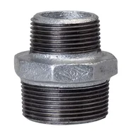 Odpływy liniowe - Nypel redukcyjny wkrętno-zwężkowy 2X6/4" ocynk N8, NR 40, NR 245 - miniaturka - grafika 1