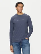 Koszulki męskie - Tommy Hilfiger Longsleeve UM0UM03531 Granatowy Regular Fit - miniaturka - grafika 1