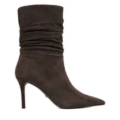 Botki damskie - Botki Gino Rossi EO-LUNA-LT681 Brązowy - miniaturka - grafika 1