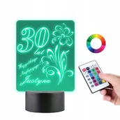 Lampy pozostałe - Lampka na Biurko Statuetka Prezent na 30 Urodziny - miniaturka - grafika 1