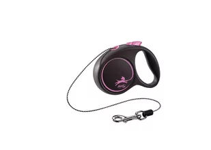 Flexi Smycz oryginalna Black Design różowa XS 3m do 8kg linka 803321 - Smycze dla psów - miniaturka - grafika 1