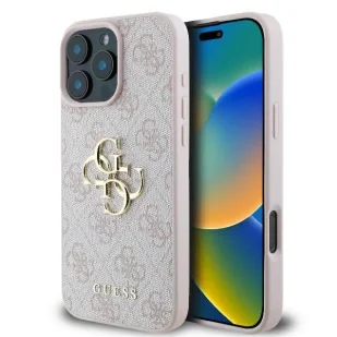 Etui Guess 4G Big Logo na iPhone 16 Pro Max - różowe - Etui i futerały do telefonów - miniaturka - grafika 1