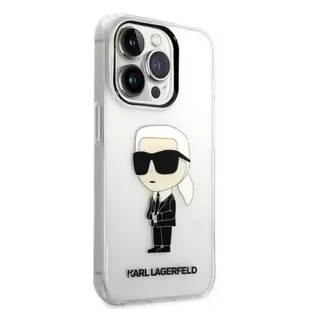 Karl Lagerfeld Etui KLHCP14XHNIKTCT do iPhone 14 Pro Max 6,7" hardcase Ikonik Karl Lagerfeld transparent - Etui i futerały do telefonów - miniaturka - grafika 4