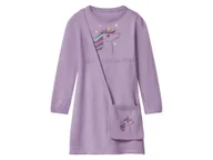 Sukienki i spódniczki dla dziewczynek - lupilu® Sukienka dzianinowa dziewczęca z bawełny (Fioletowy, 122/128) - miniaturka - grafika 1
