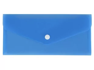 Teczka koperta na zatrzask DL 21x9,9 PP niebieska - DL (21cm x 9,9cm) \ niebieski - Teczki i skoroszyty - miniaturka - grafika 1
