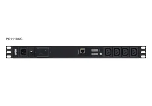 ATEN PE1118SG-AT-G rozdzielacz zasilania PDU 18 x gniazdo sieciowe 1U Czarny - Inne akcesoria audio-wideo - miniaturka - grafika 1