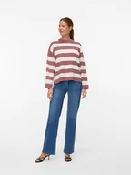 Swetry damskie - Vero Moda Sweter w kolorze jasnoróżowo-kremowym - miniaturka - grafika 1