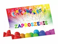 Kartki okolicznościowe i zaproszenia - Zaproszenie urodzinowe z balonikami - 6 szt. - miniaturka - grafika 1