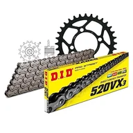 Części motocyklowe - Zestaw łańcuchów DID stal 520VX3 / 70 nit zamek do Aeon Cobra RS 2WD RSII 125/180 ccm - miniaturka - grafika 1