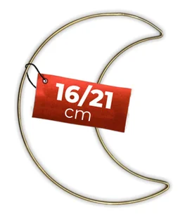 Obręcz metalowa ZŁOTY POŁYSK KSIĘŻYC do dekoracji 21 cm - Wyposażenie pokoiku dziecięcego - miniaturka - grafika 1