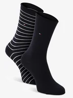 Skarpetki damskie - Tommy Hilfiger Skarpety pakowane po 2 szt. Kobiety Bawełna niebieski w paski, 35-38 - miniaturka - grafika 1