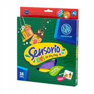 Masy plastyczne - LEKKA MASA PLASTYCZNA SENSORIO 16 KOLORÓW STROIK ANIOŁEK DOMEK RÓŻNE WZORY - miniaturka - grafika 1