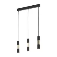 Lampy sufitowe - Vivien lampa wisząca 3-punktowa czarna/złota 4757 - miniaturka - grafika 1