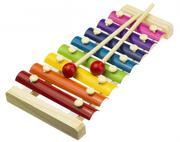 Instrumenty muzyczne dla dzieci - Cymbałki Drewniane Dziecięce Kolorowe Edukacyjne - miniaturka - grafika 1