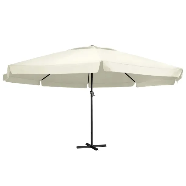 Parasol ogrodowy UV 600x385cm, piaskowa biel