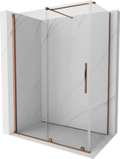 Kabiny prysznicowe - Mexen Velar kabina prysznicowa rozsuwana 160x100 cm, transparent, różowe złoto - 871-160-100-01-60 - miniaturka - grafika 1