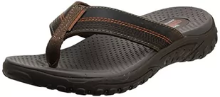 Skechers Męskie klapki Reggae Cobano, Skóra brązowa, 42 EU - Klapki i japonki męskie - miniaturka - grafika 1