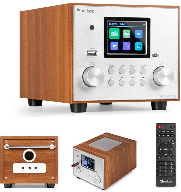 Audizio Vieste DAB+ z subwooferem, srebrne one size