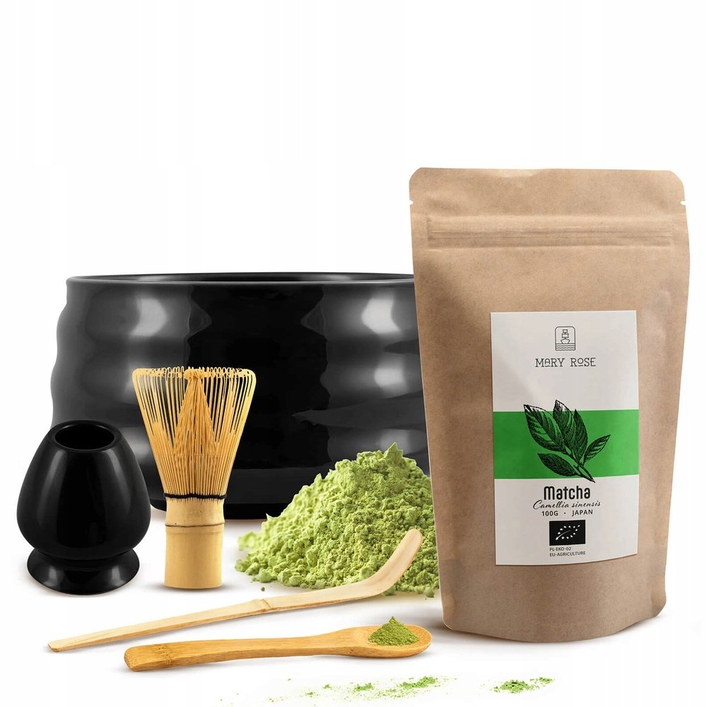 Zestaw Startowy Akcesoria Do Parzenia Matchy Japońska Matcha Bio 100g