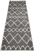 Wycieraczki - Szary chodnik shaggy we wzorki L5-W17 - miniaturka - grafika 1