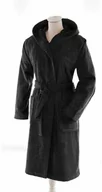 Szlafroki damskie - Essix Szlafrok bawełniany Aqua Hooded Noir - miniaturka - grafika 1