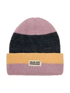 Czapki dla dzieci - Color Kids Czapka beanie w kolorze jasnoróżowo-granatowo-żółtym - miniaturka - grafika 1