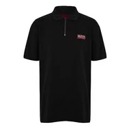 Koszulki męskie - BOSS PeOxford męska koszulka polo z bawełny piqué z naszywką z logo, czarny (Black1), M - miniaturka - grafika 1