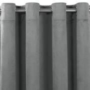 Zasłony - Zasłona VILA kolor grafitowy styl klasyczny srebrne przelotki metalowe srebrne velvet 200x245 homede - CURT/HOM/VILA/VELVET/EYEL - miniaturka - grafika 1