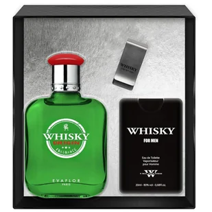 SET EVAFLOR Whisky Orgin EDT spray 100ml + EDT spray 20ml EDT + CLIP - Zestawy kosmetyków męskich - miniaturka - grafika 1