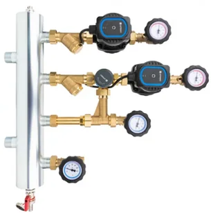 AFRISO ZESTAW MIESZAJĄCY ZE SPRZĘGŁEM HYDRAULICZNYM BPS 906 CZŁON BEZ MIESZANIA I Z ZAWOREM OBROTOWYM ARV PROCLICK, POMPY AFRISO APH160 - 90 906 20 - Akcesoria grzewcze - miniaturka - grafika 1