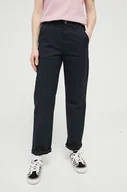 Spodnie damskie - Converse spodnie damskie kolor czarny proste medium waist - miniaturka - grafika 1