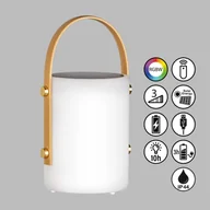 Lampy ogrodowe - FH Lighting Lampa solarna LED Bari z akumulatorem i pilotem - miniaturka - grafika 1