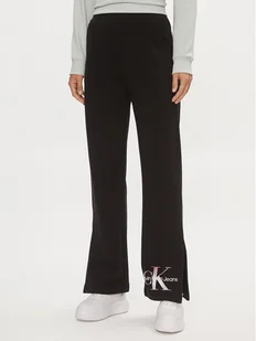 Calvin Klein Jeans Spodnie dresowe Diffused Monologo J20J223422 Czarny Regular Fit - Spodnie sportowe damskie - miniaturka - grafika 1