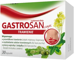 123ratio Gastrosan caps trawienie x 30 kaps - Układ pokarmowy - miniaturka - grafika 1
