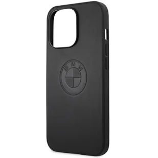 Etui BMW BMHCP13LREELK iPhone 13 Pro / 13 6.1" czarny/black hardcase Leather Emboss - Etui i futerały do telefonów - miniaturka - grafika 6