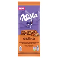 Słodkie kremy i masła - Milka Extra Chunky Mleczna Czekolada Smak Karmelowy I Słony Migdał 190G - miniaturka - grafika 1