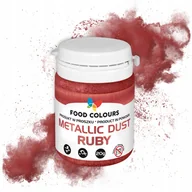 Dodatki do ciast w proszku - BARWNIK SPOŻYWCZY RUBIN CZERWONY BROKAT POSYPKA W SŁOICZKU DO TORTU 20g - miniaturka - grafika 1