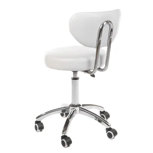 Taboret kosmetyczny BY-8373 biały - Krzesła i taborety kosmetyczne - miniaturka - grafika 3