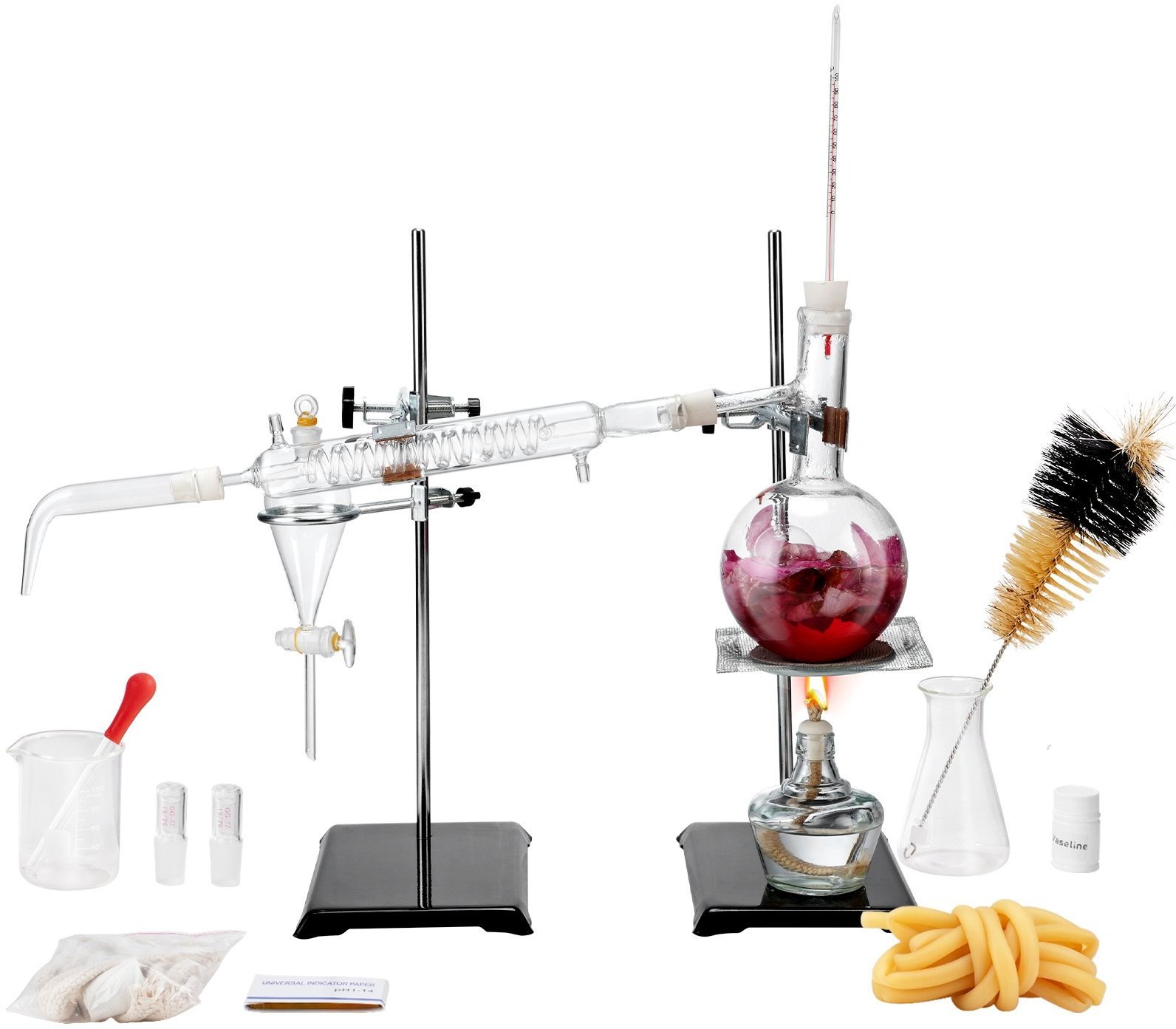 Zestaw szkła laboratoryjnego do destylacji olejki eteryczne 500 ml