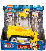 Samochody i pojazdy dla dzieci - Psi Patrol Rescue Knights Rycerze figurka Rubble i pojazd buldożer - miniaturka - grafika 1