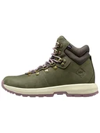 Buty trekkingowe damskie - Helly Hansen Skórzane botki turystyczne "Coastal" w kolorze khaki - miniaturka - grafika 1