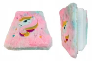 Zabawki kreatywne - *****Notes w pluszowej okładce jednorożec 2001487 - miniaturka - grafika 1