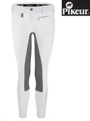 Bryczesy - Pikeur Bryczesy LUCINDA KONTRAST z pełnym lejem white - miniaturka - grafika 1