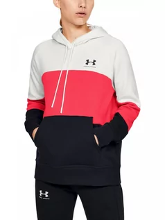 Kurtki i kamizelki sportowe damskie - Damska bluza treningowa UNDER ARMOUR Rival Fleece Color block Hoodie - grafika 1