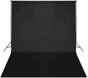 vidaXL System zawieszenia tła z czarnym tłem 500 x 300 cm 160070 - Akcesoria fotograficzne - miniaturka - grafika 1