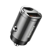 Ładowarki samochodowe - Remax mini inteligentna ładowarka samochodowa USB 18W Power Delivery PD czarny (RCC227 black) - miniaturka - grafika 1