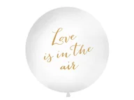 Wesele i ślub - PartyDeco Balon 1 m Love is in the air biały OLBON10D-008-019 - miniaturka - grafika 1
