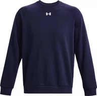 Bluzy męskie - Bluza męska Under Armour Rival Fleece Crew granatowa 1379755 410-2XL - miniaturka - grafika 1