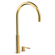 Baterie umywalkowe - Bateria umywalkowa nablatowa 2-otworowa Tres Study złoty połysk 26110502OR - miniaturka - grafika 1