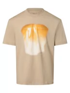 Koszulki męskie - Tom Tailor Denim - T-shirt męski, beżowy - miniaturka - grafika 1